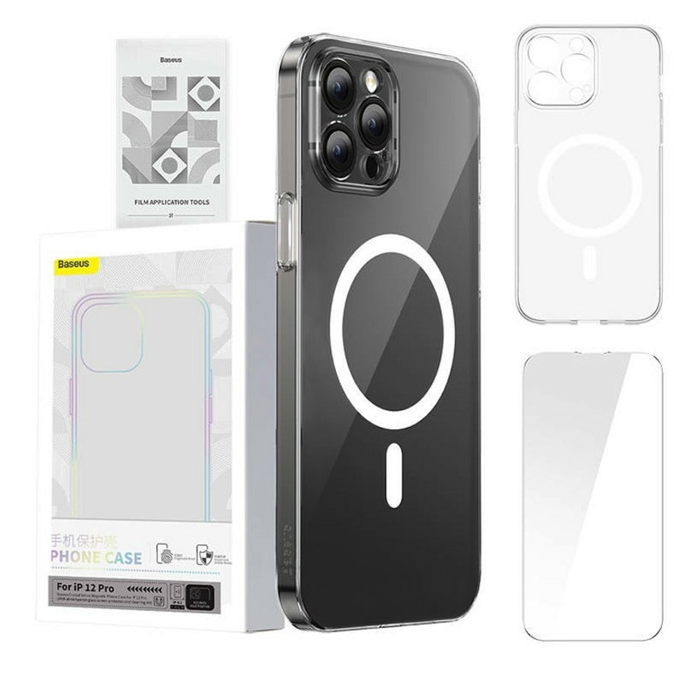 Koмплект калъф и протектор от закалено стъкло /Tempered Glass/ за Apple iPhone 12 Pro