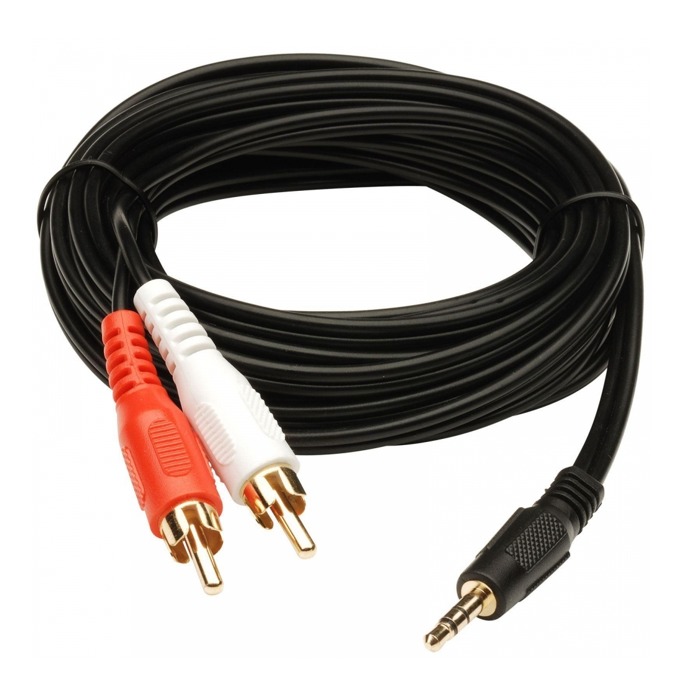 Аудио кабел 3.5mm Jack(м) към 2х чинч(м)