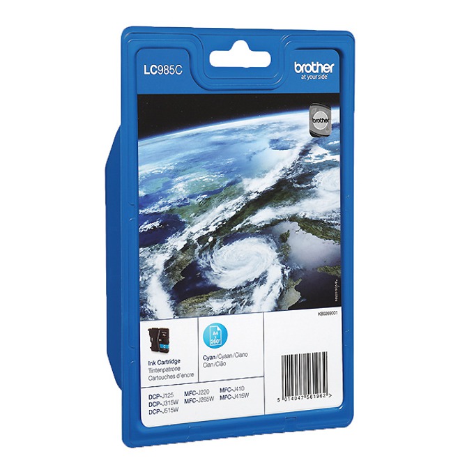 Касета за BROTHER MFC J220/J265/J410/J415/J615/DCP J125/J315/J515 - Cyan - LC985C - заб.: 260k