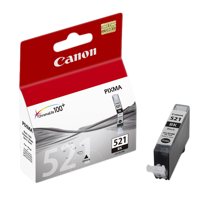 Касета CANON PIXMA iP 3600/4600/MP540/MP620/MP630/MP980 - Black ink tank - P№ 2933B001 /CLI-521B - заб.: 9ml
