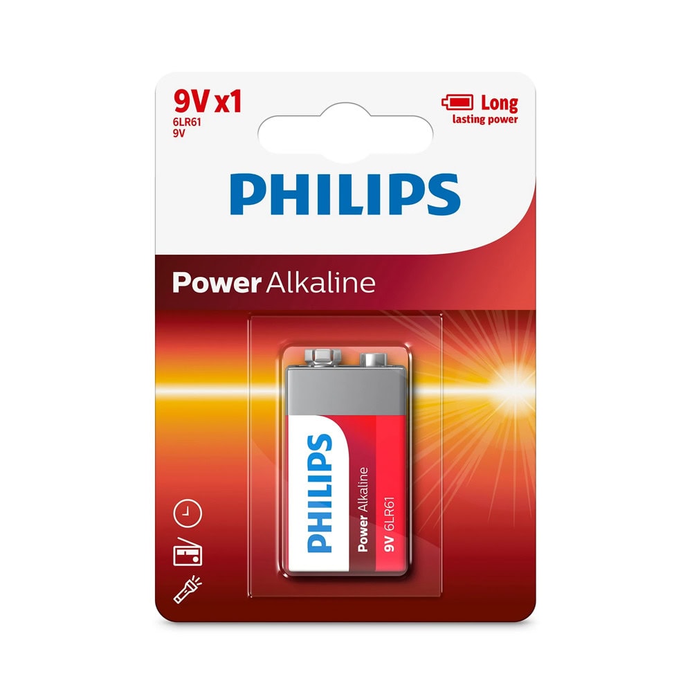 Батерия алкална Philips Power 6LR61P1B/10