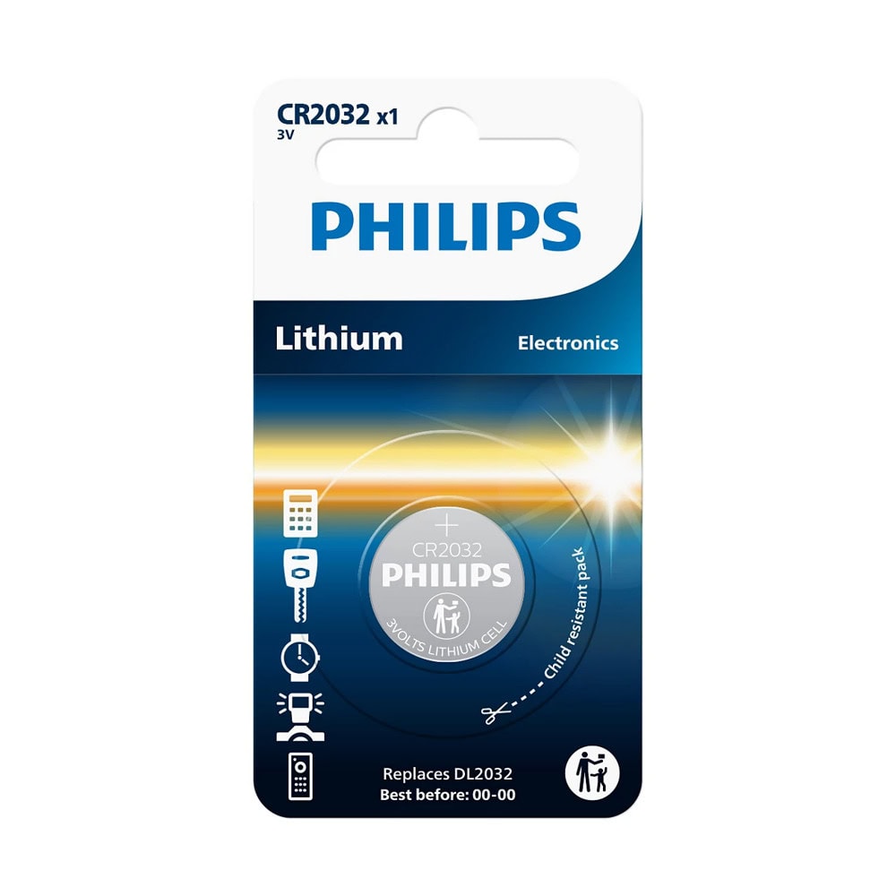 Батерия литиева Philips Electronics CR2032