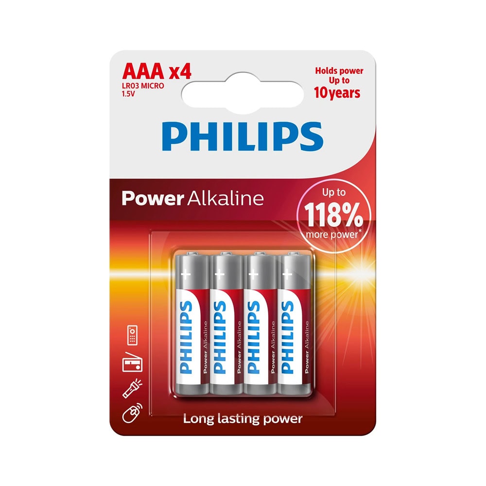 Батерии алкални Philips Power AAA