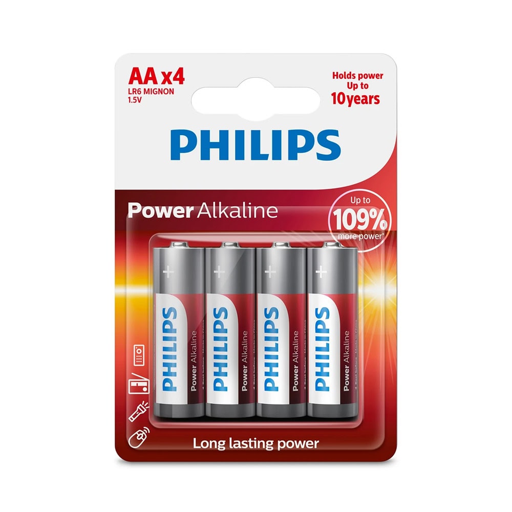 Батерии алкални Philips Power AA
