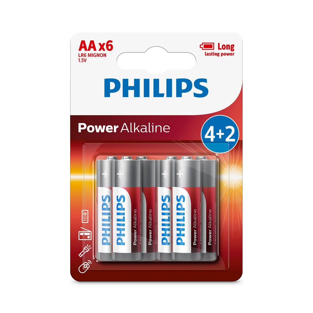 Батерии алкални Philips Power AA
