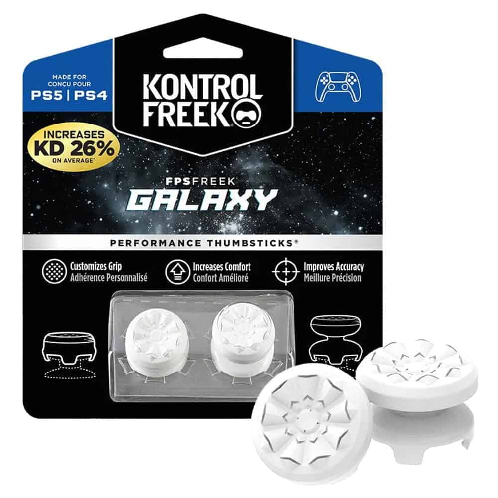 Сменяеми бутончета Thumb Grips KontrolFreek Performance Thumbsticks FPS Freak Galaxy White (2807-PS5-WW)