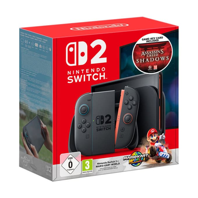 Конзола Nintendo Switch 2 + Mario Kart World & Assassin's Creed Shadows