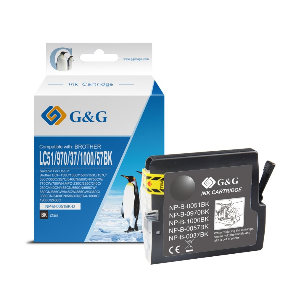 Глава за Brother MFC 235C/260C/DCP 135C/150C/153C/157C - Black - NB-OLC51BK - G&G - Неоригинална