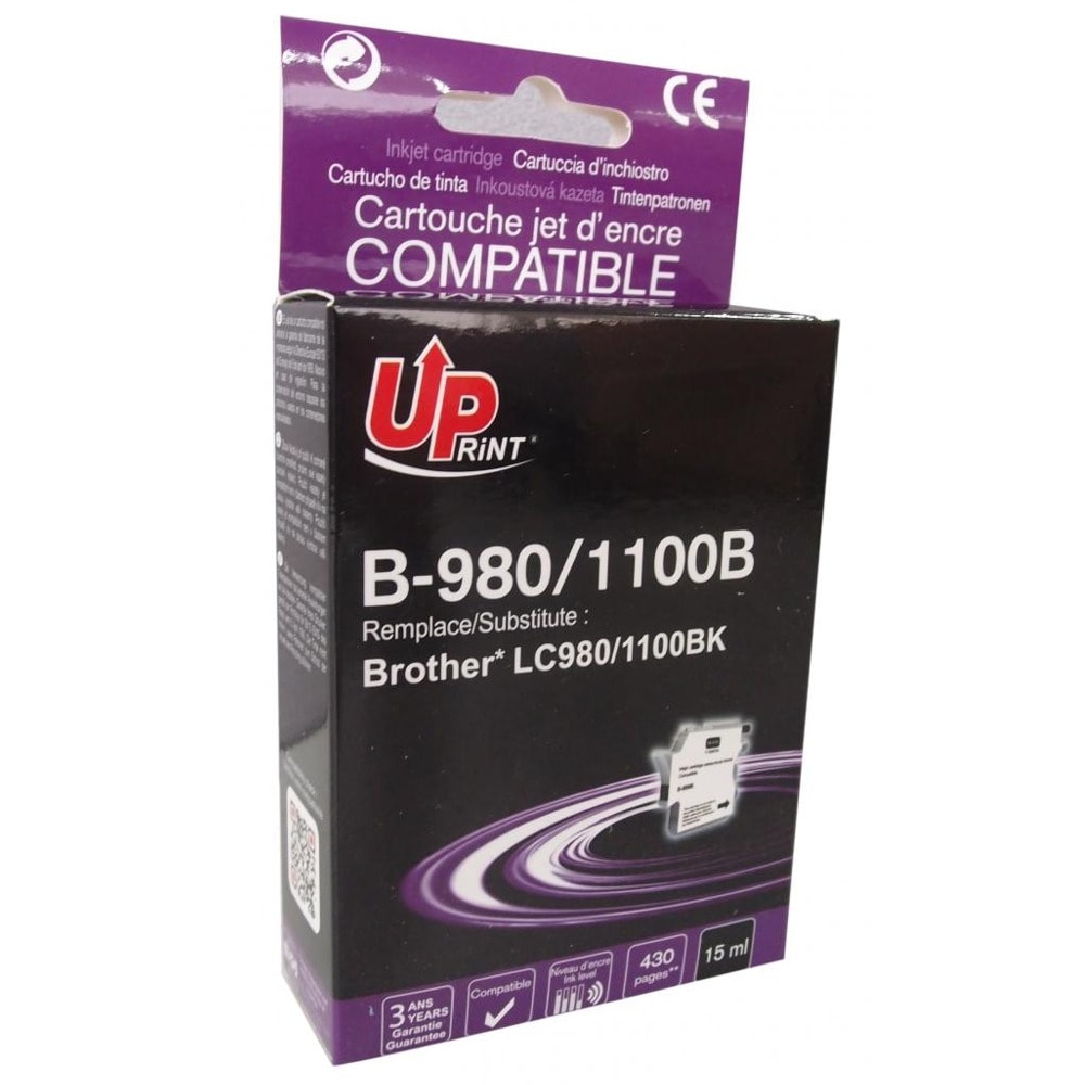Касета за Brother DCP J715W/145C/163C/165C/167C/185C/195C/365CN/375CW/383C/385C/387C/395CN/585CW/6690CW; MFC J2630W/J270W/J615W/J630W/250C/255CW/257CW/290C/295CN/297C/490CN/490CW/495CW/5490CN - Black - LC980/1100 - Uprint - неоригинален - Заб.: 430к