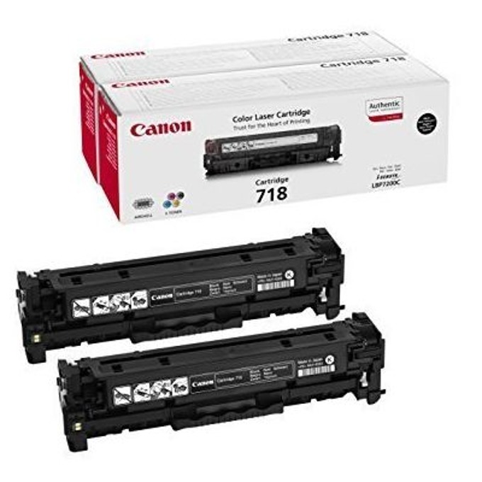 Касета за Canon i-SENSYS LBP7200/MF8330Cdn/MF8350Cdn/MF724Cdw/MF728Cdw/MF729Cx - Cartridge Black - 2662B005AA P№ CRG-718BK - заб.: 3 400k 2PK