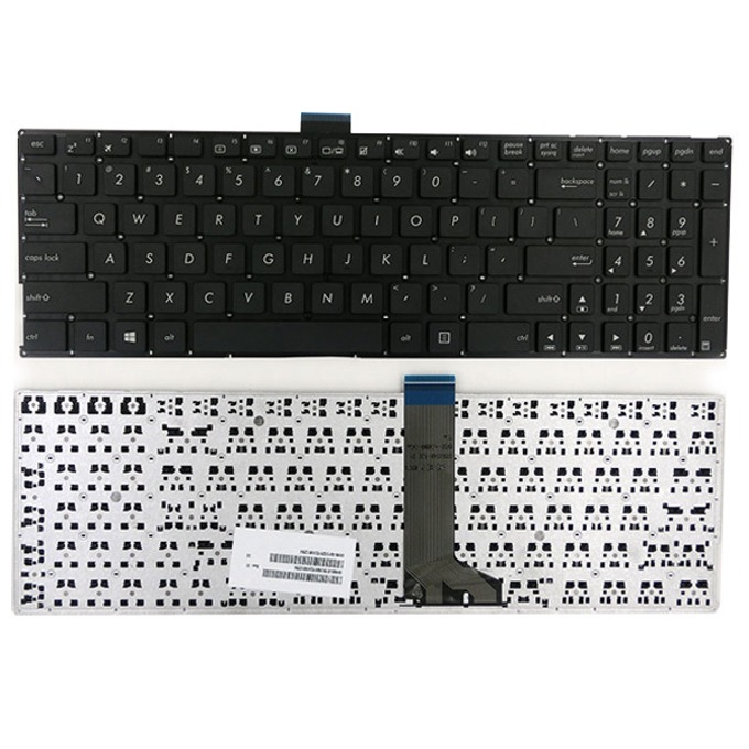 Клавиатура за лаптоп Asus K555 X555 Черна Без Рамка с Голям Enter (UK/UI)