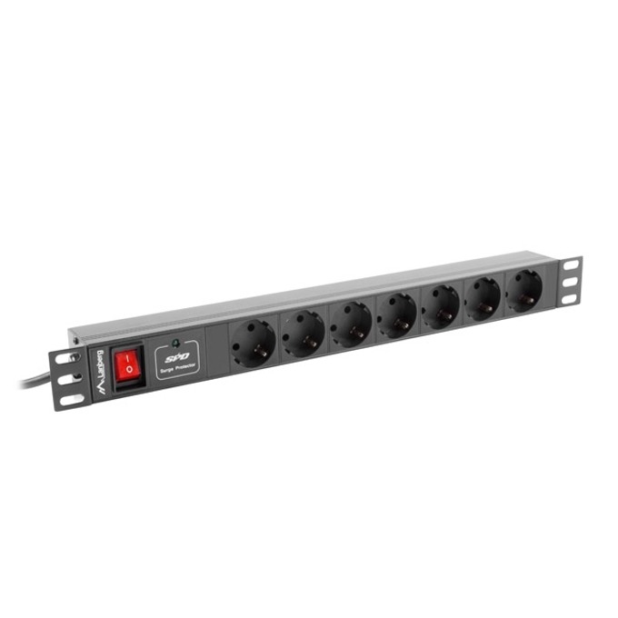 Разклонител Lanberg PDU-07F-0200-BK