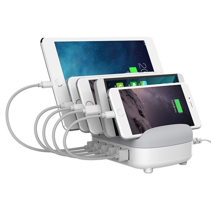 Зарядно устройство 5-портово USB с поставка Orico DUK-5P-EU-WH